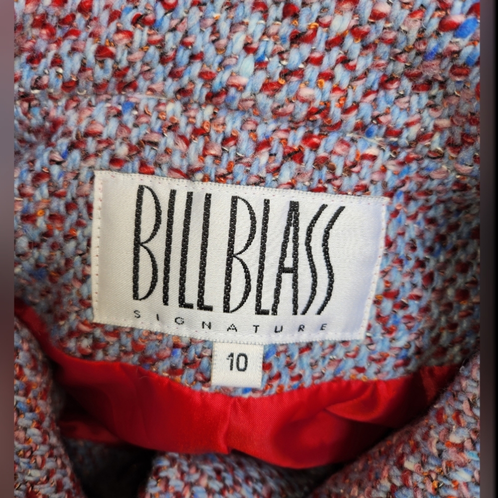 VINTAGE BILL BLASS SIGNATURE TWEED DESIGNER COAT - Picture 5 of 5